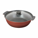 旨味　ふっ素加工　ＩＨ対応　ガラス蓋付卓上鍋　３０ｃｍ　ＨＢ-６９６７