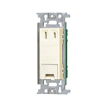パナソニック　 フルカラー　埋込アースターミナル付コンセント　フラット型　ＷＮ１０３１Ｋ