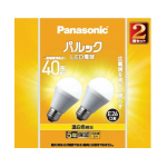 パルック　LED電球　一般電球タイプ　E26　広配光タイプ　40形相当　温白色相当　２個入　ＬＤＡ４ＷＷＧＫ４２Ｔ