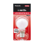 パナソニック　ミニ電球　Ｅ１７口金　５０形　ホワイト　ＬＤＳ１００Ｖ４７ＷＷ２