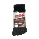 WAGENYA ソックス　STRONG 耐久 ５本指スニーカー丈 ブラック　25-28cm　3足組