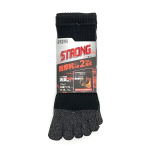 WAGENYA ソックス　STRONG 耐久　５本指アンクル丈 ブラック　25-28cm　3足組