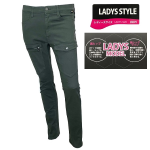 WAGENYA　ドビーストレッチ レディース美カーゴ　カーキ　Ｓ