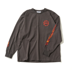 長袖ファイアTシャツ L スミクロ WAGENYA Design by JOURNALSTANDARD