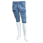 WAGENYA　コーデュラストレッチデニムハーフ　アイスブルー　ＬＬ