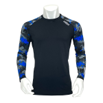 WAGENYA　吸汗速乾 コンプレッション 長袖　ブルー　Ｓ