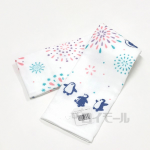 フェイスタオル　ガーゼ＆パイル　マンカイハナビ