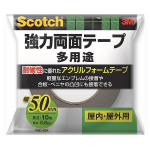 ３Ｍ スコッチ　強力両面テープ　多用途　屋内・屋外用　５０ｍｍ×１０ｍ