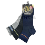 ワークマックス 制菌・消臭 メンズソックス 部分メッシュ 12丈 26~28cm 3足組