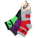 アシックス　カラー切替　１２丈　消臭　杢　３足組　２６－２８