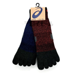 アシックス　１２丈　５本指　踵パイル　消臭　２足組　２４－２６