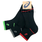 アシックス　１２丈　底パイル　高耐久　黒　３足組　２６－２８