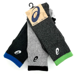 アシックス　クルー丈　底パイル　高耐久　杢　３足組　２４－２６