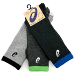 アシックス　クルー丈　底パイル　高耐久　杢　３足組　２６－２８