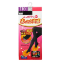 ココピタ あったか実感 レディースタイツ 110デニール 無地 ブラック M-L