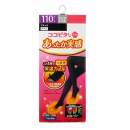 ココピタ あったか実感 レディースタイツ 110デニール 無地 ブラック L-LL