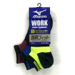 ミズノ　ワーク靴下　８丈　柄カラー　２６～２８ｃｍ　３足組