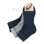 アシックス　１２丈ライン　薄地アソート　２６-２８ｃｍ　３足組