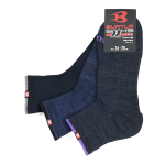 バートル ソックス　ハード　高耐久＆速乾性　ライン 甲ロゴ　１２丈　３Ｐ　２６～２８ｃｍ