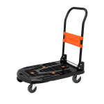 トラスコ　軽量樹脂台車　カルティオ（新型）　折畳　黒　７８０×４９０