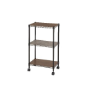 ドウシシャ　カラーラック　[19mm]　３段４５Ｗ　ウッドシート付　ブラック