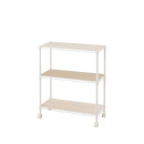 ドウシシャ　カラーラック　[19mm]　３段６５Ｗ　ウッドシート付　ホワイト