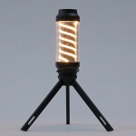 山善 キャンパーズコレクション スパイラル LEDランタン スタンド付き USB充電 SPR-800