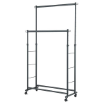 ドウシシャ　高耐荷重 インテリアハンガー　ハンガープロ　ダブル　ブラック　ＬＩＨＤ－１００ＢＫ