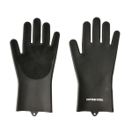 キャプテンスタッグ　ブラシ付きシリコーングローブ　ブラック　ＵＭ－１９３７