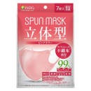 ｉＳＤＧ　SPUN MASK　立体型　スパンレース 不織布 カラーマスク　ピンク　７枚入