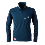 アイズフロンティア　＃５２１　パウダードライストレッチ　長袖ポロシャツ　ネイビー　ＬＬ