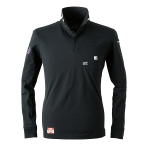 アイズフロンティア　＃５２１　パウダードライストレッチ　長袖ポロシャツ　ブラック　Ｌ