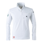 アイズフロンティア　＃５２１　パウダードライストレッチ　長袖ポロシャツ　ホワイト　Ｌ