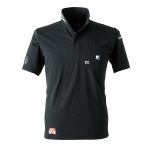 アイズフロンティア　＃５２５　パウダードライストレッチ　半袖ポロシャツ　ブラック　Ｌ