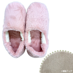 ラビット フェイクファー ハーフブーツ　ピンク　Ｍ