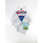 ボタン付き 保冷剤付　ポケットクールマフラー　ボーダードット　ＮＢ