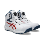 アシックス ウィンジョブ CP314 BОA 3E相当 100 ホワイト×チェリートマト 27.0cm