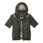 バートル　ＡＣ１１５６　ＡＣタクティカル半袖ブルゾン　カモフラブラック　Ｍ