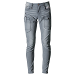 アイズフロンティア　＃７４５２　接触冷感ストレッチデニム カーゴパンツ　スモークグレー　８５