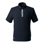 アイズフロンティア　＃０４５　超接触冷感 ナイロンストレッチ 半袖ジップポロシャツ　ブラック　Ｌ