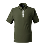 アイズフロンティア　＃０４５　超接触冷感 ナイロンストレッチ 半袖ジップポロシャツ　ジェイディカーキ　Ｌ