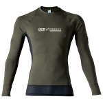 アイズフロンティア　＃２２０　接触冷感コンプレッション　クルーネックシャツ　カーキ　Ｌ