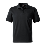 アイズフロンティア　＃１１４　ダブルフェイスストレッチ 半袖ポロシャツ　05.ブラック　Ｌ