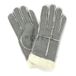 フリースボア手袋　５本指　GY