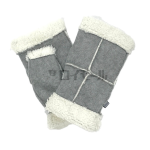 フリースボア手袋　指なし　GY