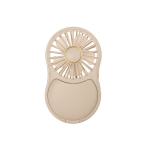 Smaly (スマリー)　LEDライトミラー付き ハンディファン　ベージュ　YNG-MF180