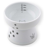 猫壱　猫用　脚付ウォーターボウル　ハイタイプ　猫柄