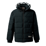 アイズフロンティア　＃９５６８　保温防寒・アルミストレッッチジャケットパーカー　ブラック　ＬＬ