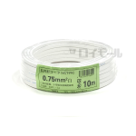 長円形コード（ＶＣ－ＴＦＫ）　０.７５ｍｍ2　白　１０ｍ