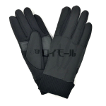 ポリ手袋ニットカフス　滑り止付き　ブラック